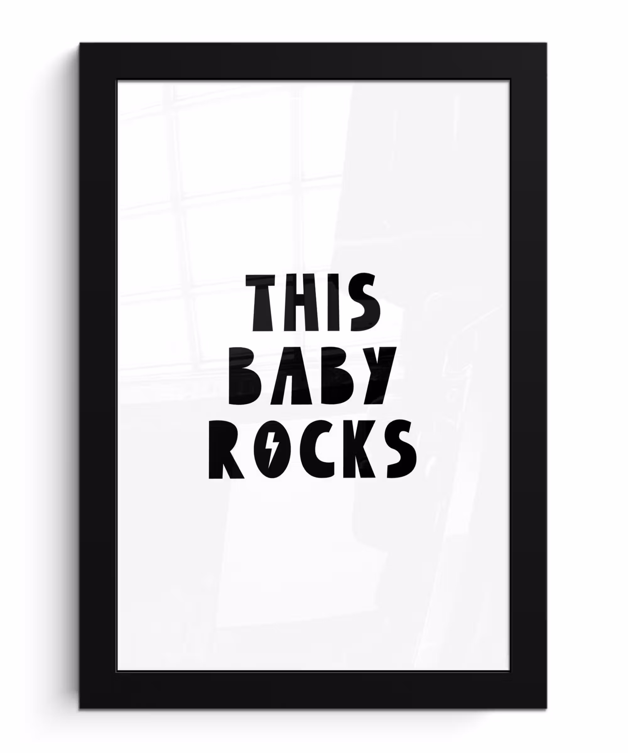 Poster met lijst - Quotes - This baby rocks - Baby - Kinderen - Spreuken