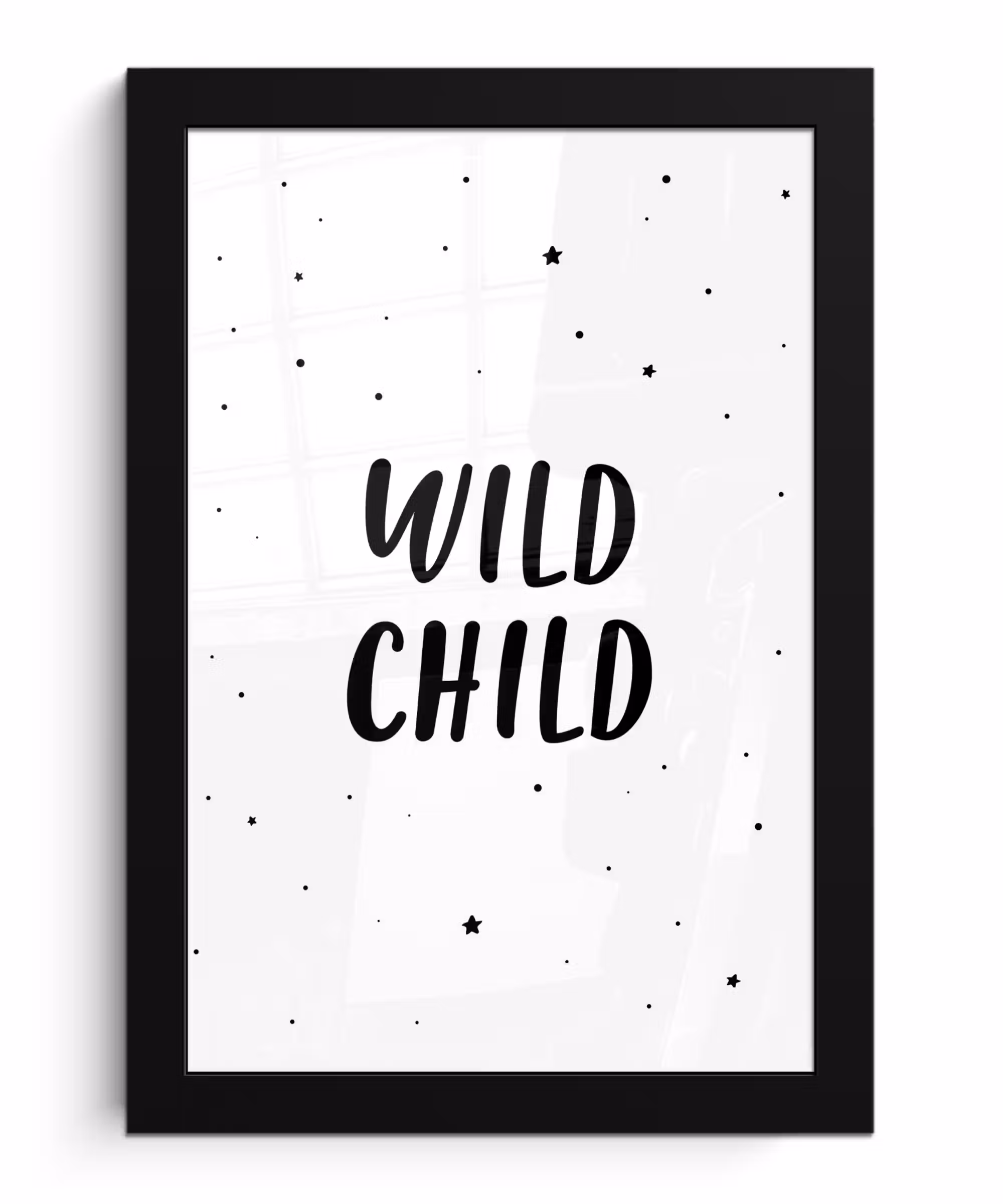 Poster met lijst - Quotes - Wild child - Baby - Kinderen - Tekst