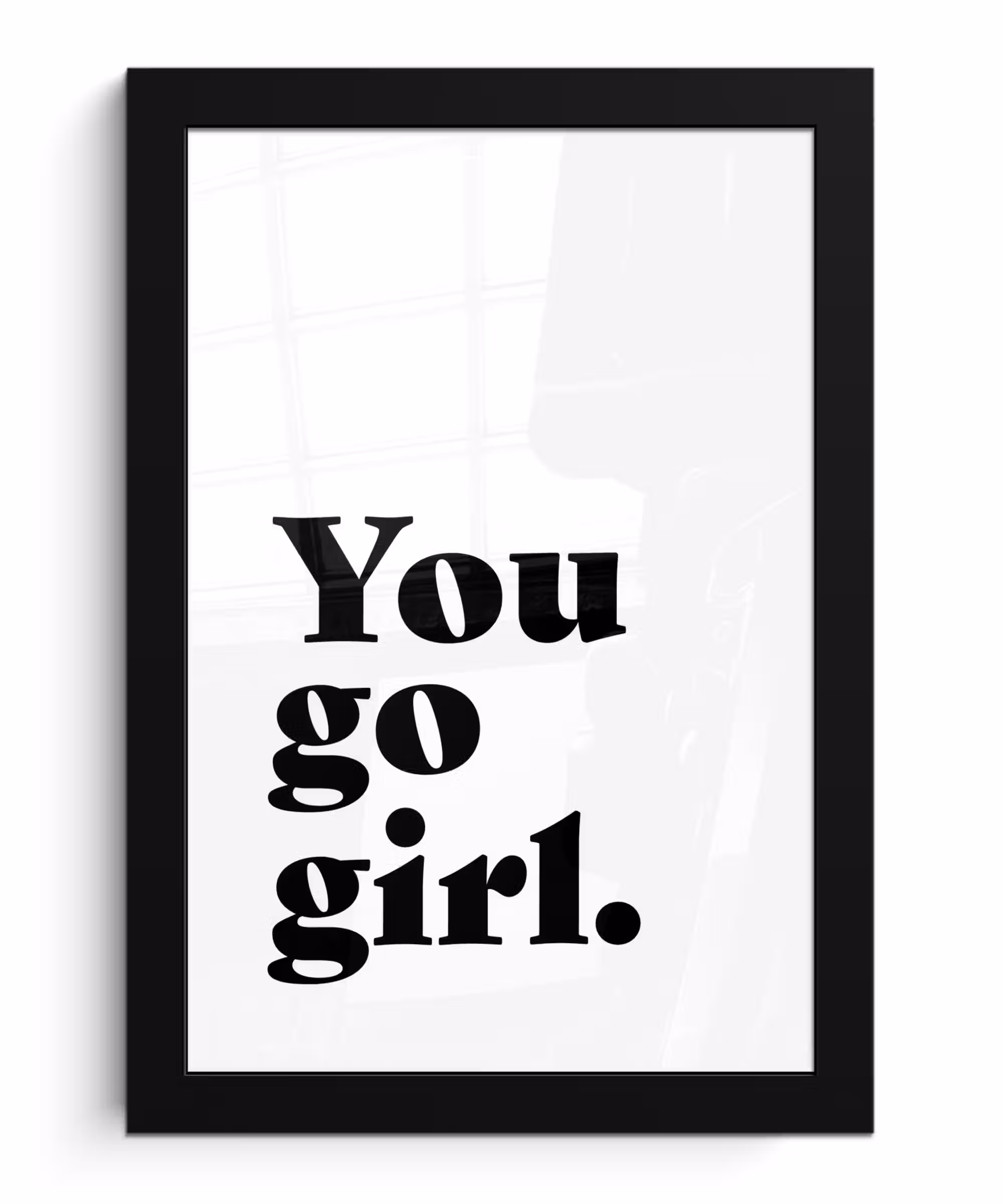 Poster met lijst - Spreuken - You go girl - Meisjes - Kinderen - Quotes