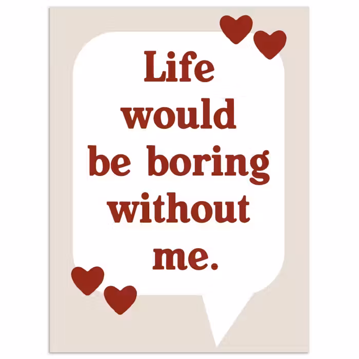 Poster – Quote - Tekstballon - Hartjes