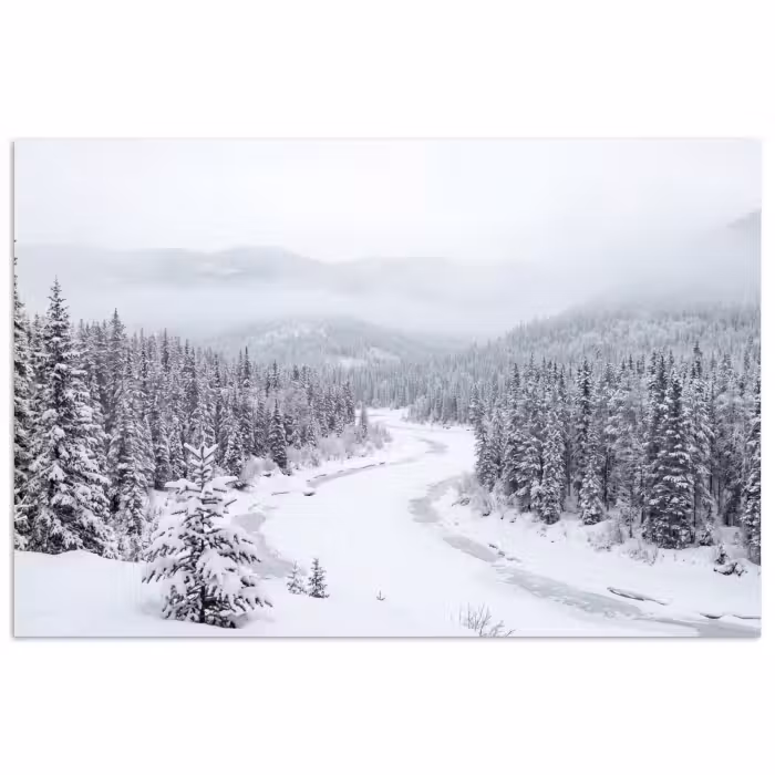 Poster - Rivier - Bevroren - Landschap - Winter