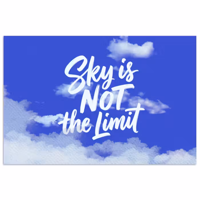 Poster - Sky is not the limit - Blauwe lucht - Wolken