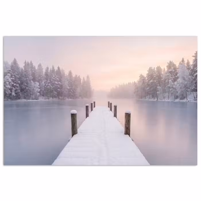 Poster - Steiger - Meer - Mist - Winter - Serene
