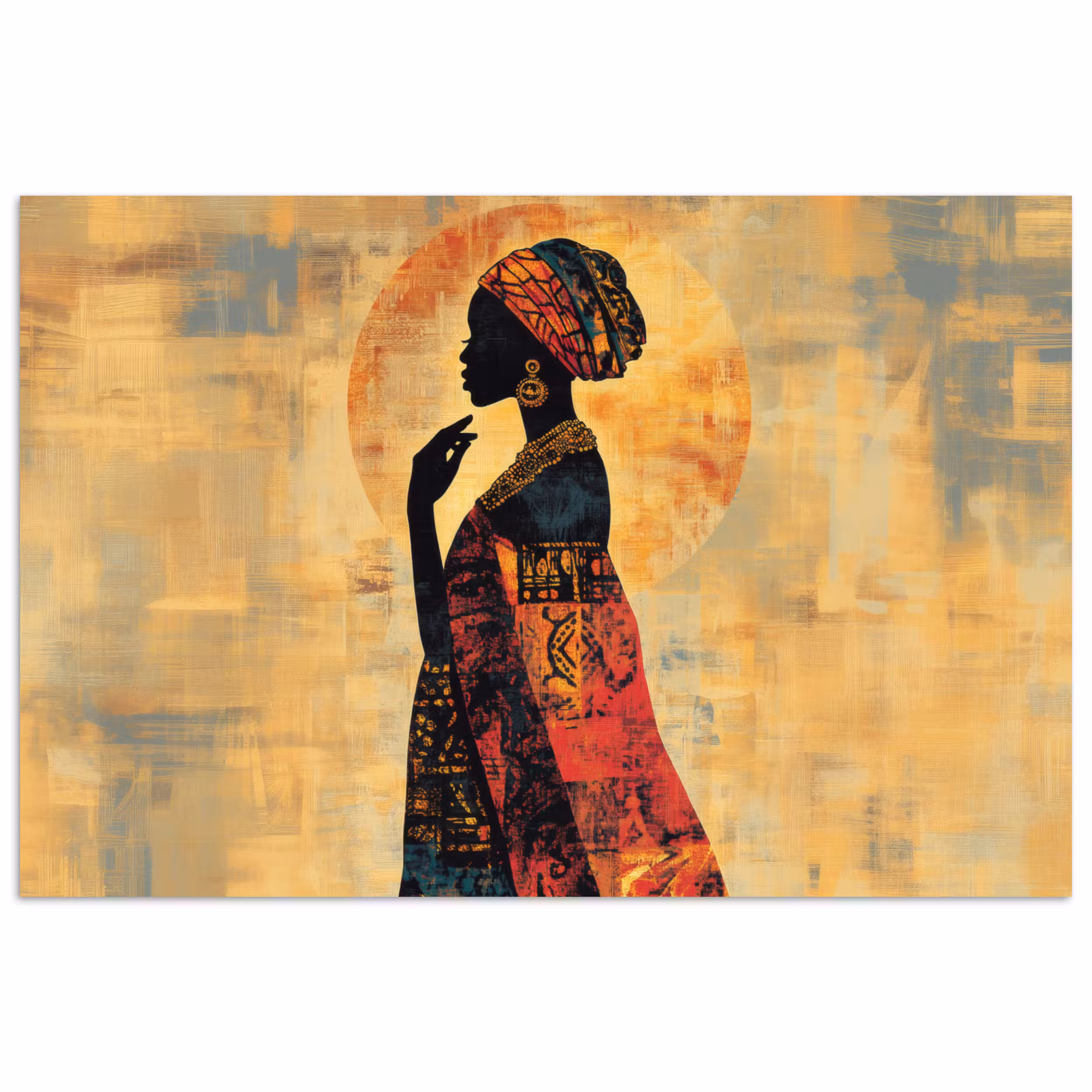 Poster – Vrouw - Silhouet - Patronen - Sierlijk