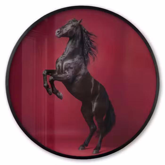 Ronde fotolijst - Hengst - Steigert - Rood