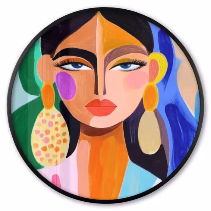 Ronde fotolijst - Portret - Vrouw - Modern