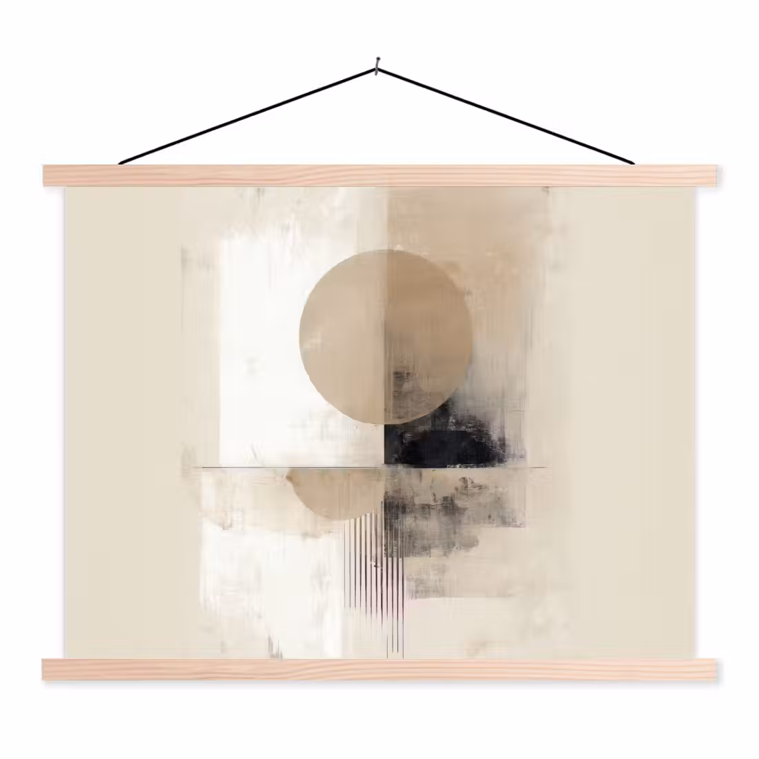 Schoolplaat - Cirkel - Compositie - Diepte - Beige