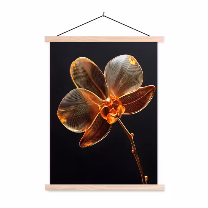 Schoolplaat -  Orchidee - Doorzichtig - Bloem