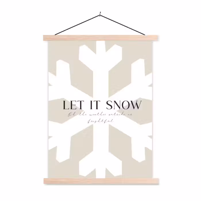 Schoolplaat - Sneeuw - Japandi - Winter - Decoratie