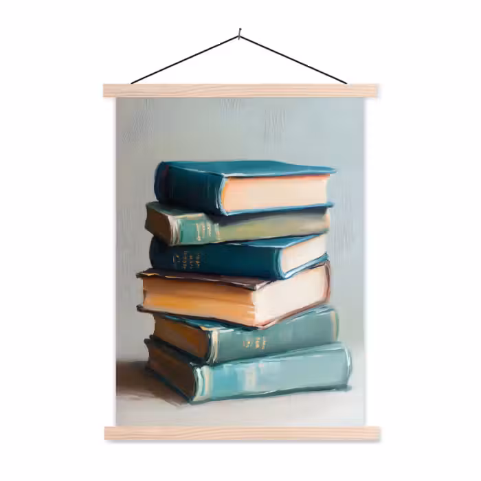 Schoolplaat -  Stapel - Boeken - Groen - Daglicht