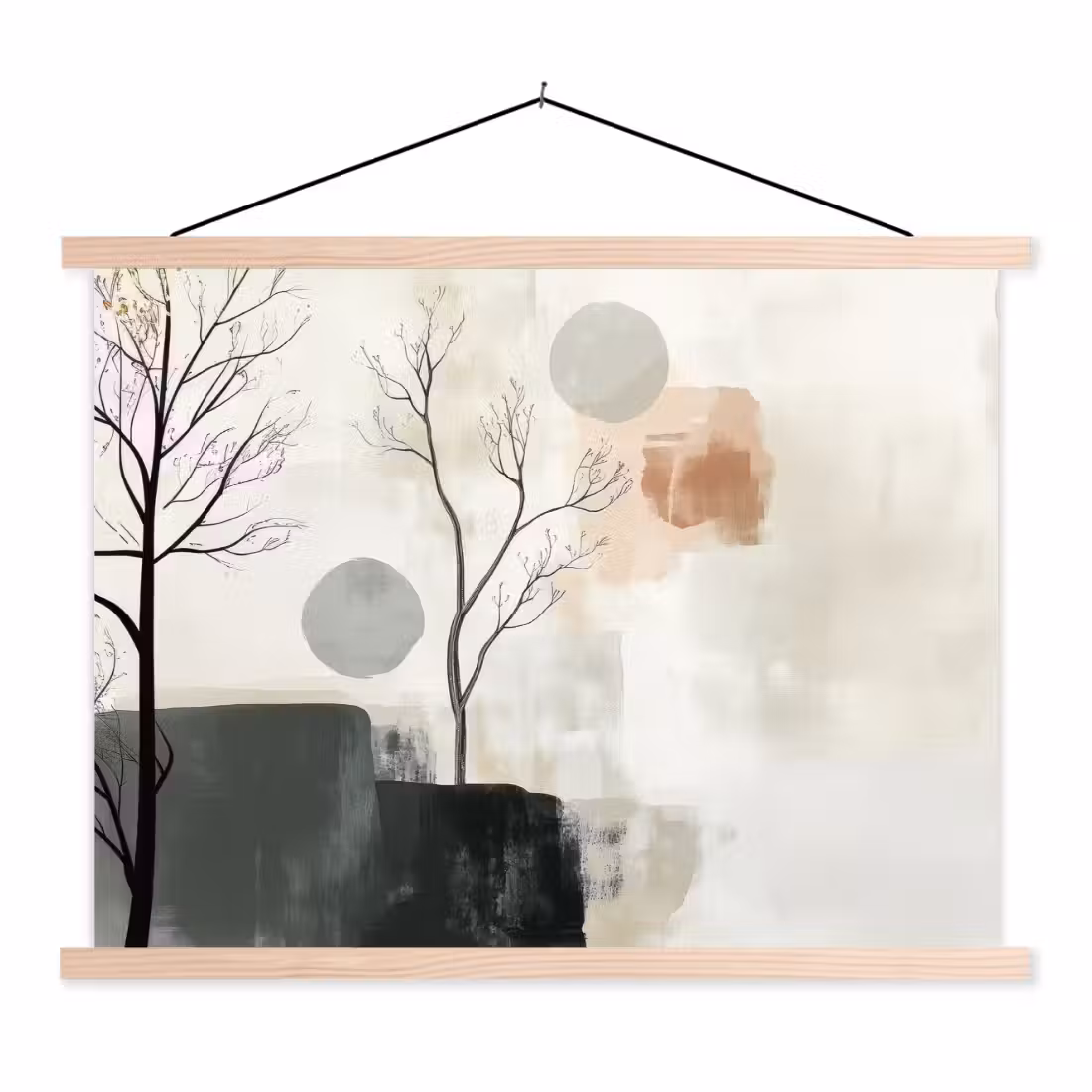Schoolplaat -  Wabi sabi - Beige - Plant