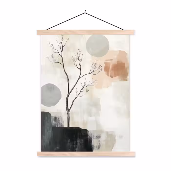Schoolplaat -  Wabi sabi - Beige - Plant