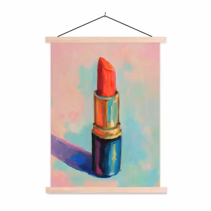 Schoolplaat - Lippenstift - Rood - Penseelstreken