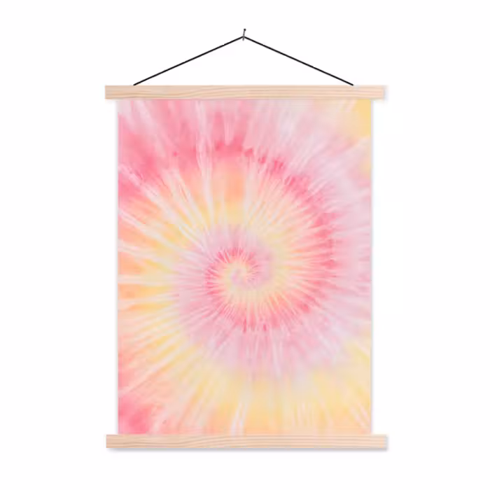 Schoolplaat - Patroon - Tie Dye - Pasteltinten - Roze