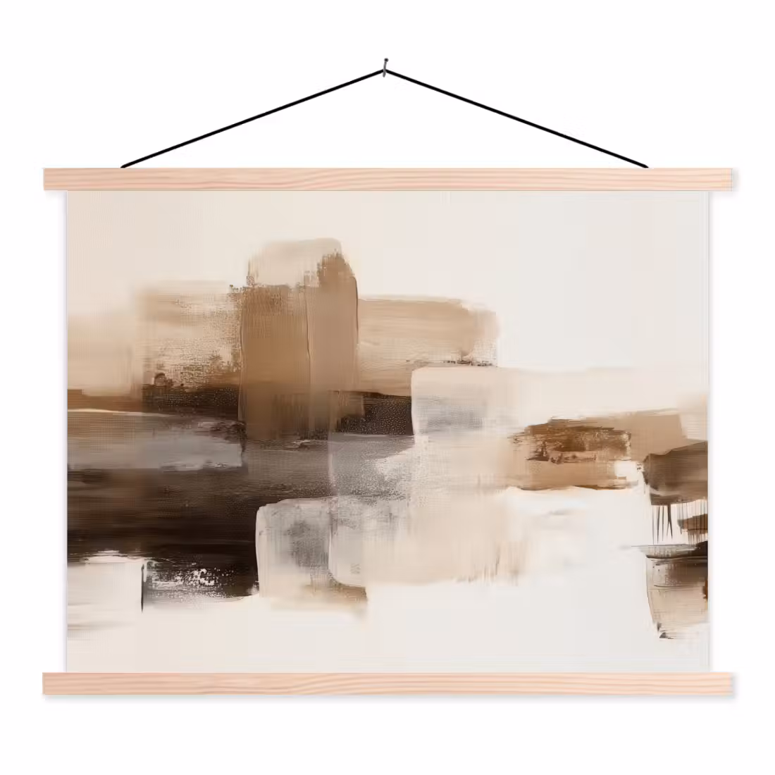 Schoolplaat - Penseelstreken - Abstract landschap - Rust