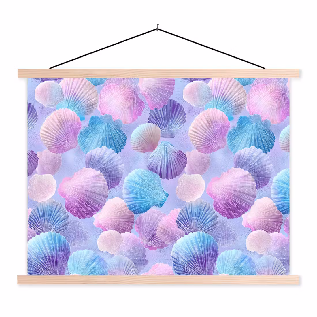 Schoolplaat - Schelpen - Paars - Blauw - Patroon