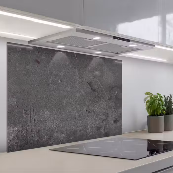 Spatscherm keuken - Beton - Grijs - Lijn - Vormen