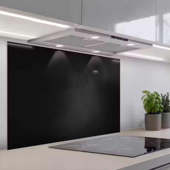 Spatscherm keuken - Beton - Zwart - Grijs - Structuur - Industrieel