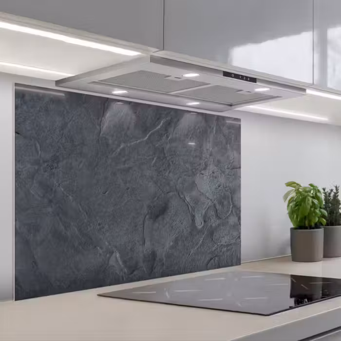 Spatscherm keuken - Grijs - Beton - Leisteen - Structuur - Retro