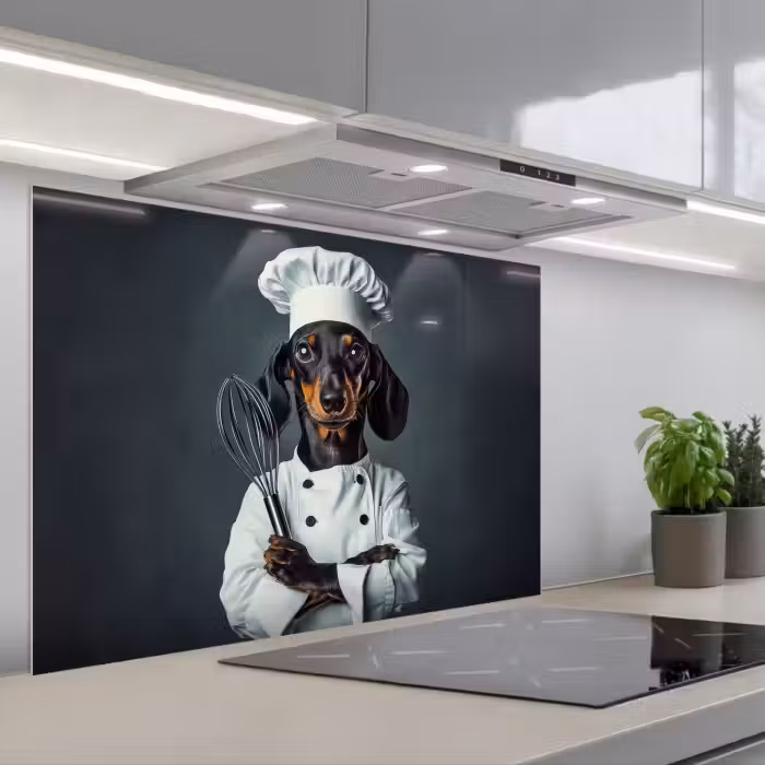 Spatscherm keuken - Hond - Garde - Kok