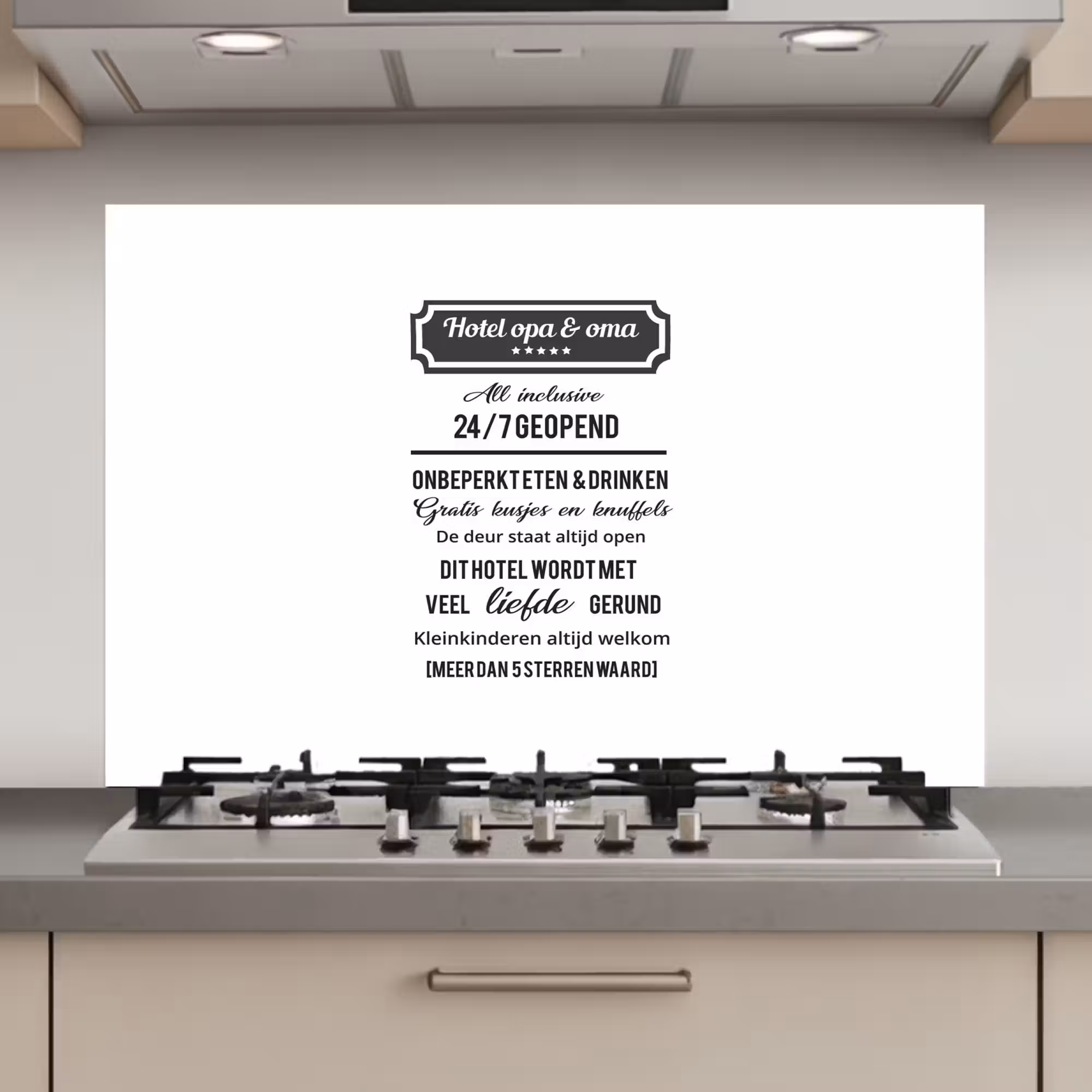 Spatscherm keuken - Hotel opa & oma - Spreuken - Opa - Quotes - Oma