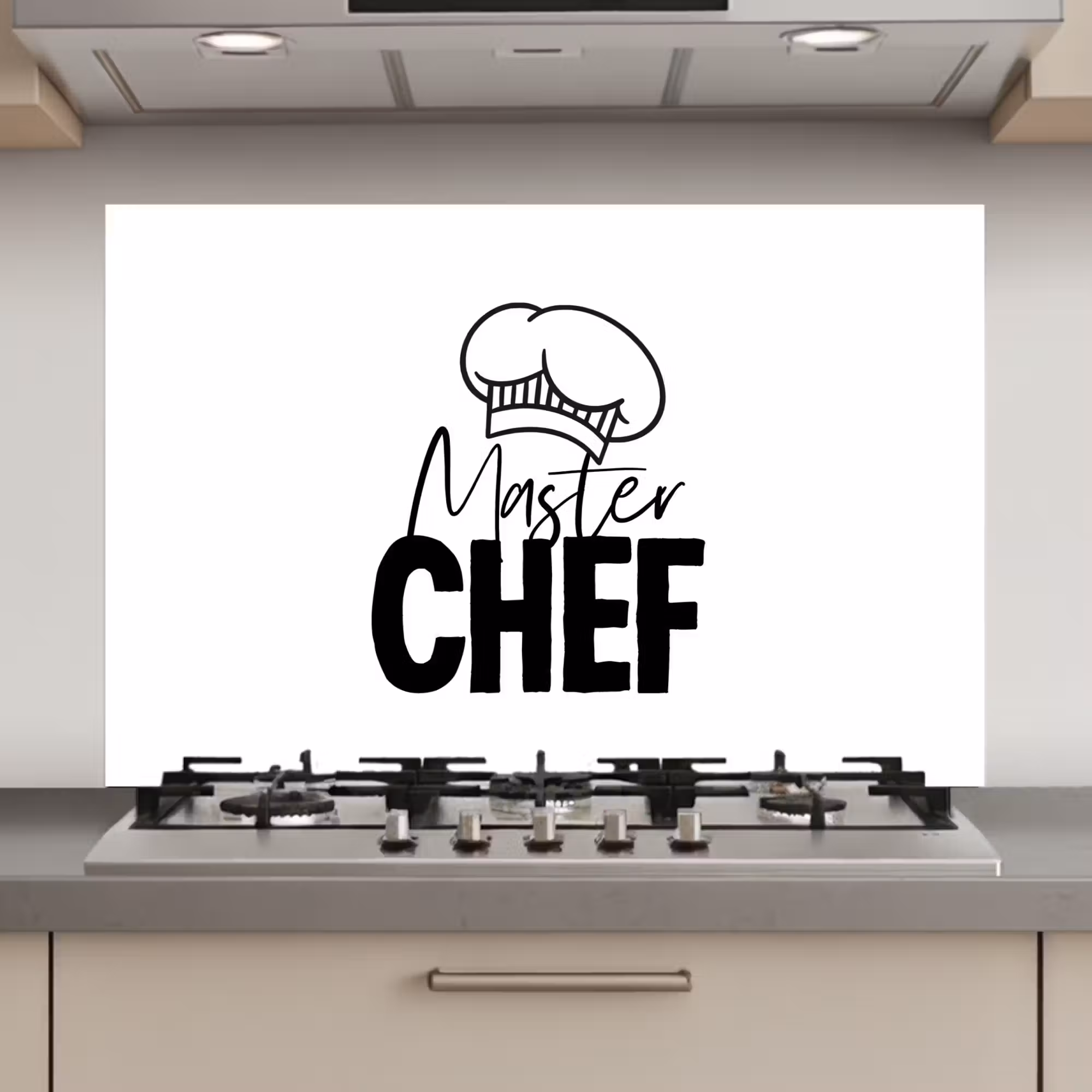 Spatscherm keuken - Keuken - Koken - Bakken - Chef - Master Chef - Kok - Tekst