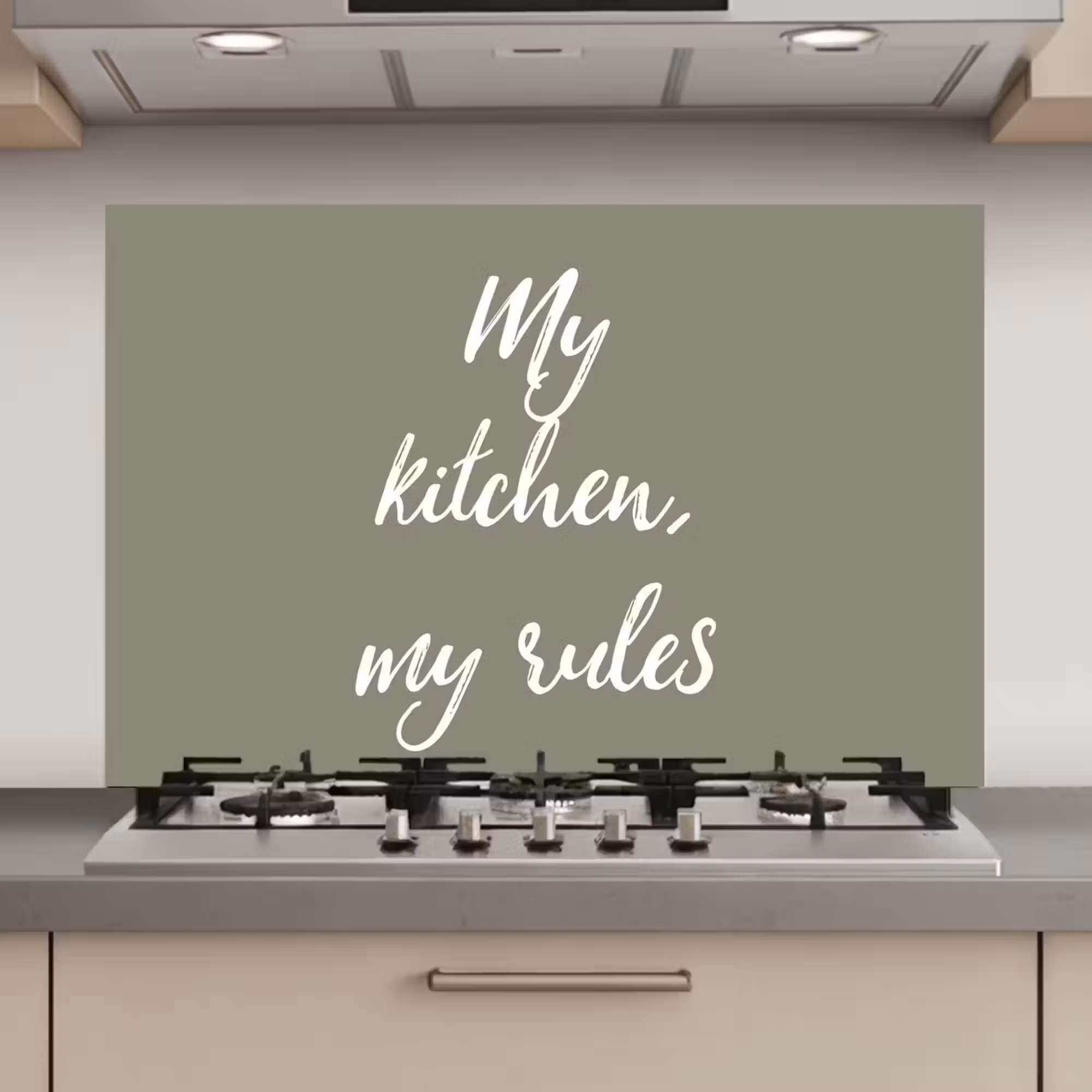 Spatscherm keuken - My kitchen, my rules - Spreuken - Quotes