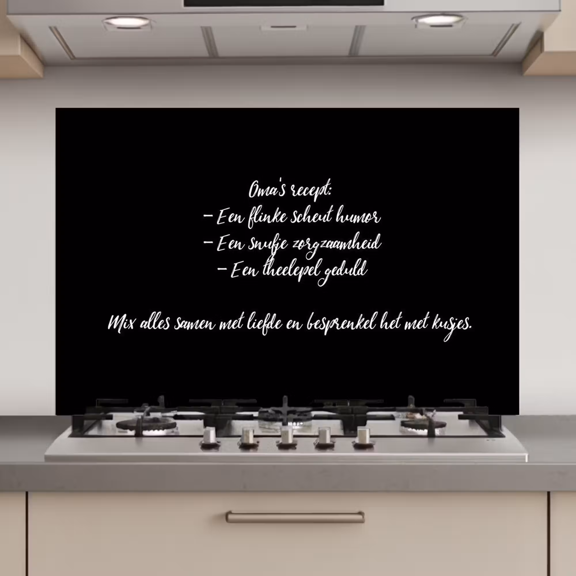 Spatscherm keuken - Oma's recept - Koken - Quotes - Spreuken - Oma