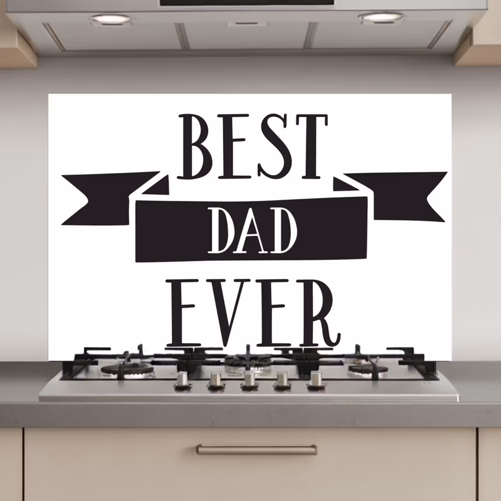 Spatscherm keuken - Papa - Quote - Beste papa