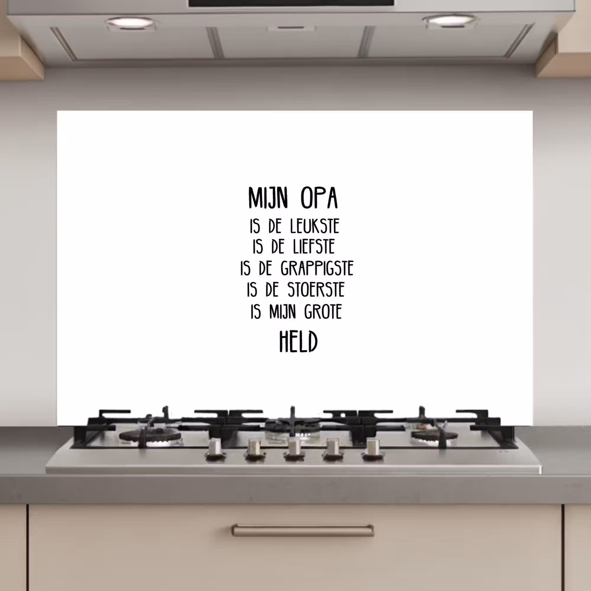 Spatscherm keuken - Quotes - Mijn opa is mijn grote held - Spreuken - Opa