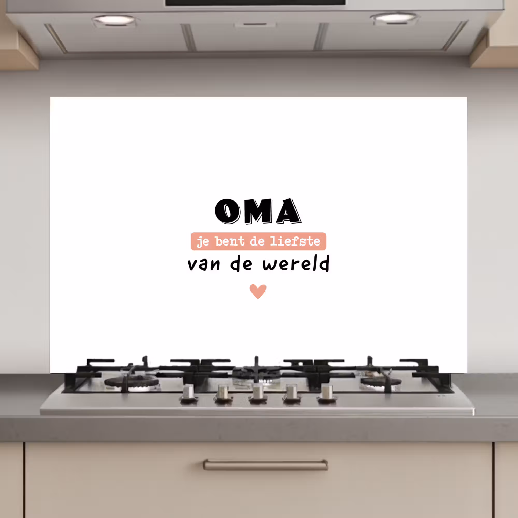 Spatscherm keuken - Quotes - Oma jij bent de liefste van de wereld - Spreuken - Oma