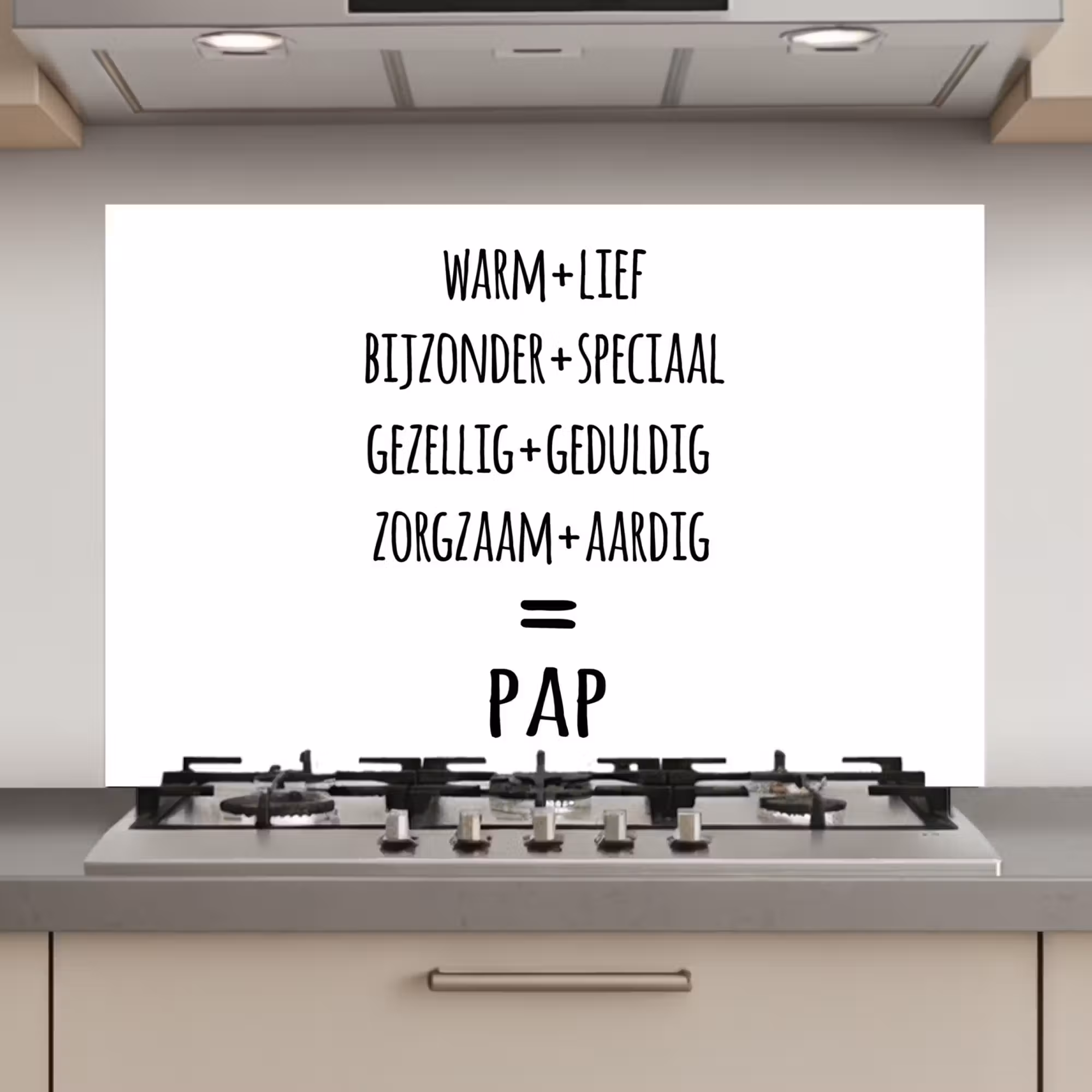 Spatscherm keuken - Quotes - Pap definitie - Spreuken - Vader