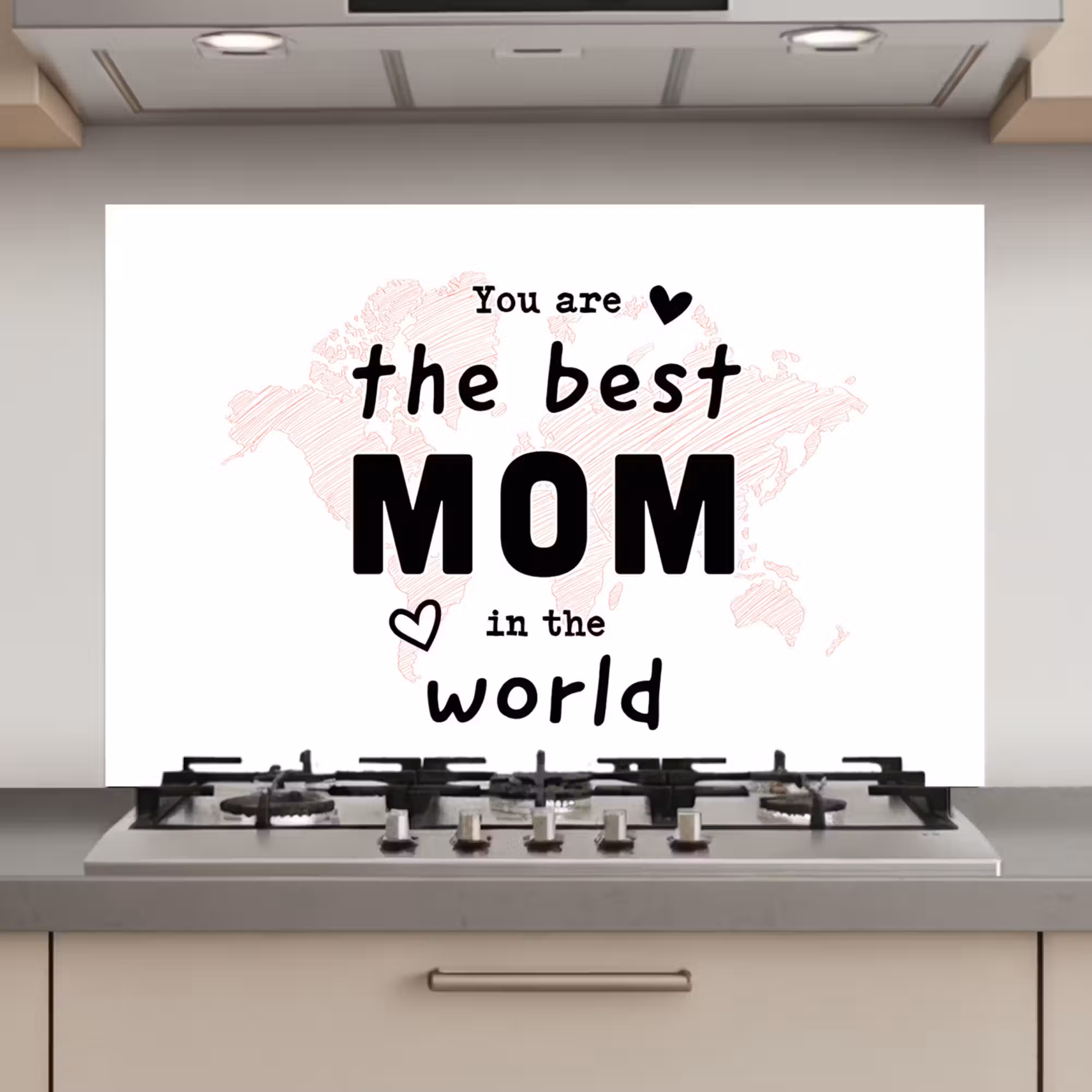 Spatscherm keuken - Quotes - You are the best mom in the world - Spreuken - Mama