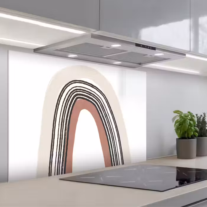 Spatscherm keuken - Regenboog - Pastel - Design