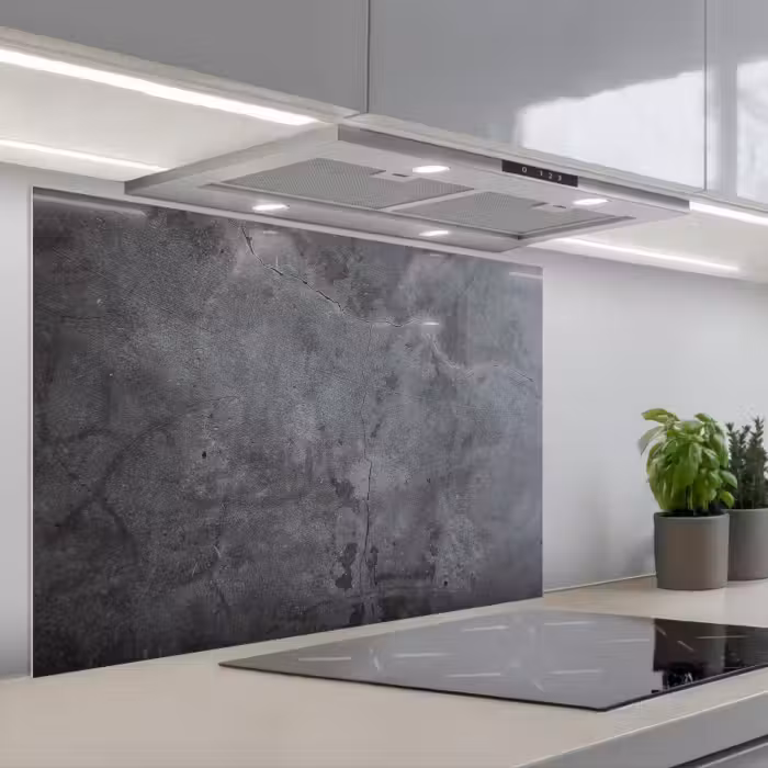 Spatscherm keuken - Schaduwspel op Beton