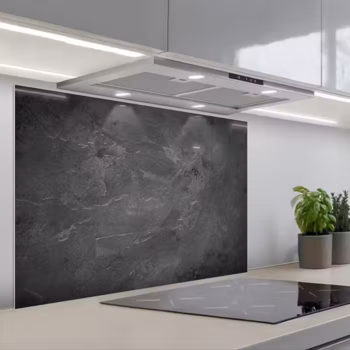 Spatscherm keuken - Schemerig Betonlandschap