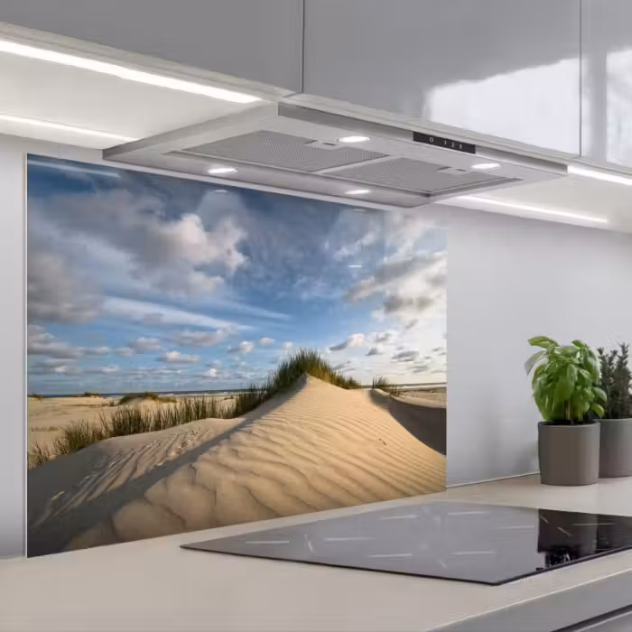 Spatscherm keuken - Strand - Zand - Nederland
