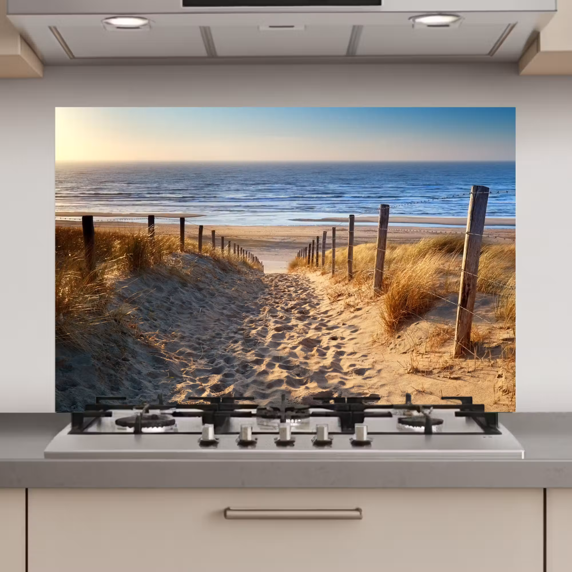 Spatscherm keuken - Strand - Zee - Nederland - Duinen - Zon