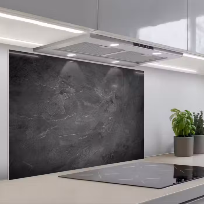 Spatscherm keuken - Structuur - Cement - Beton - Grijs - Vintage