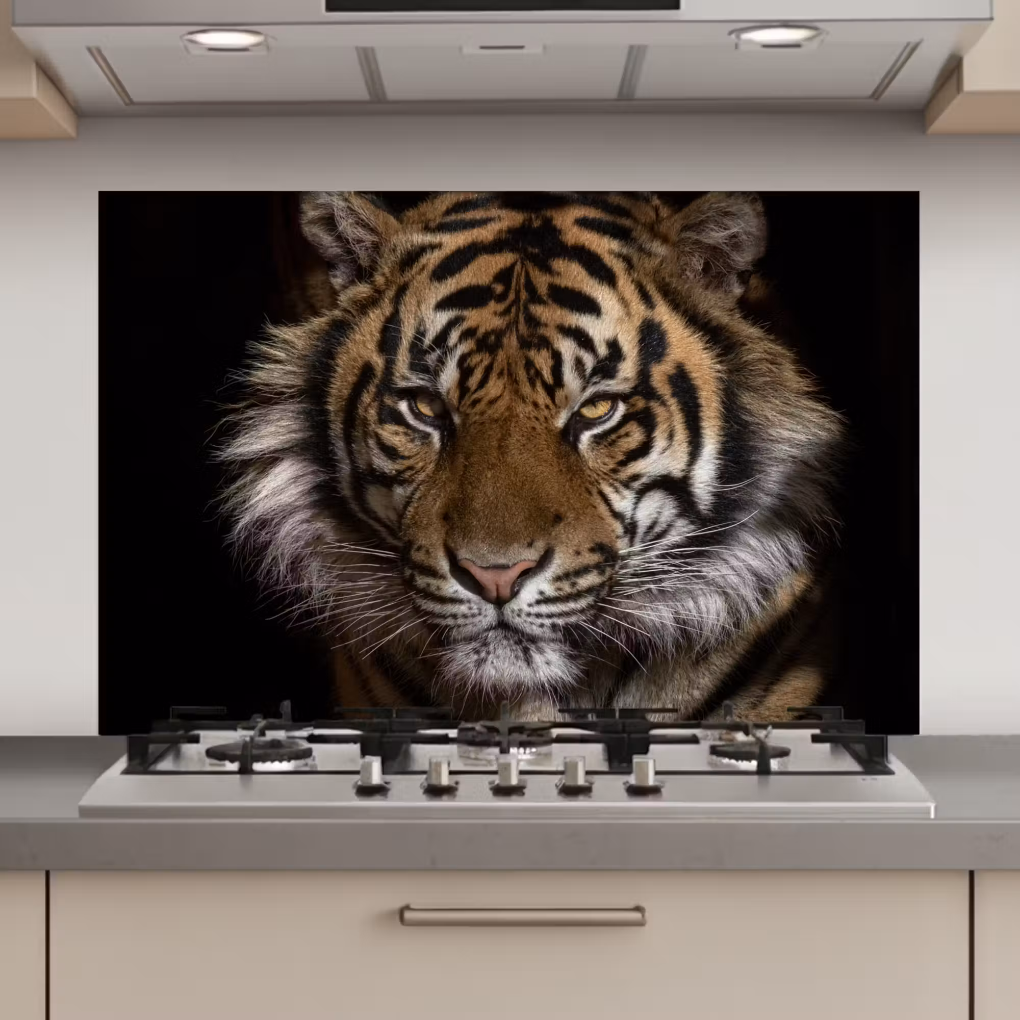 Spatscherm keuken - Tijger - Wilde dieren - Portret