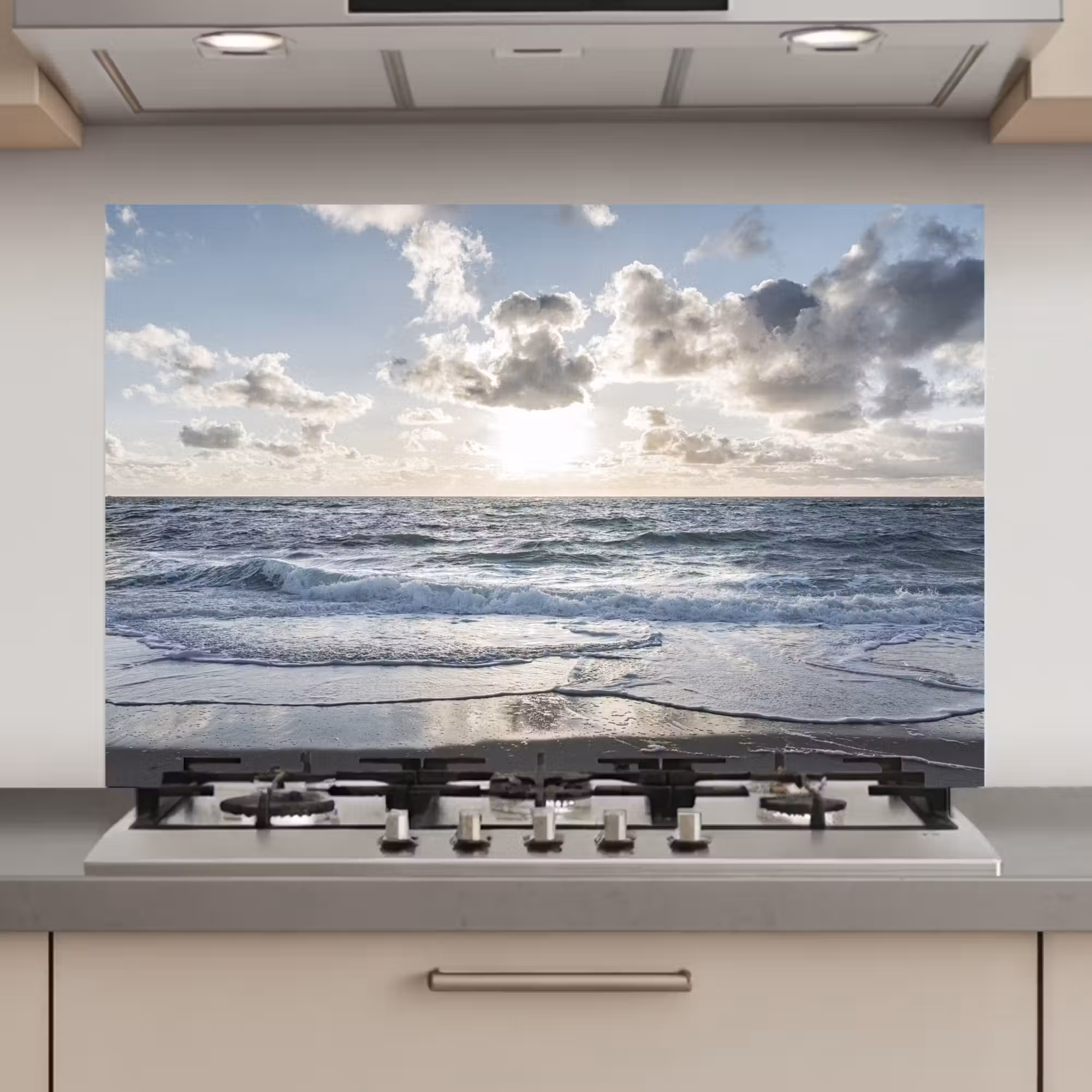 Spatscherm keuken - Zee - Wolken - Duitsland