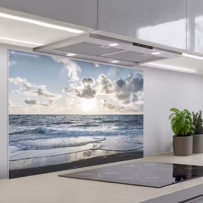Spatscherm keuken - Zee - Wolken - Duitsland