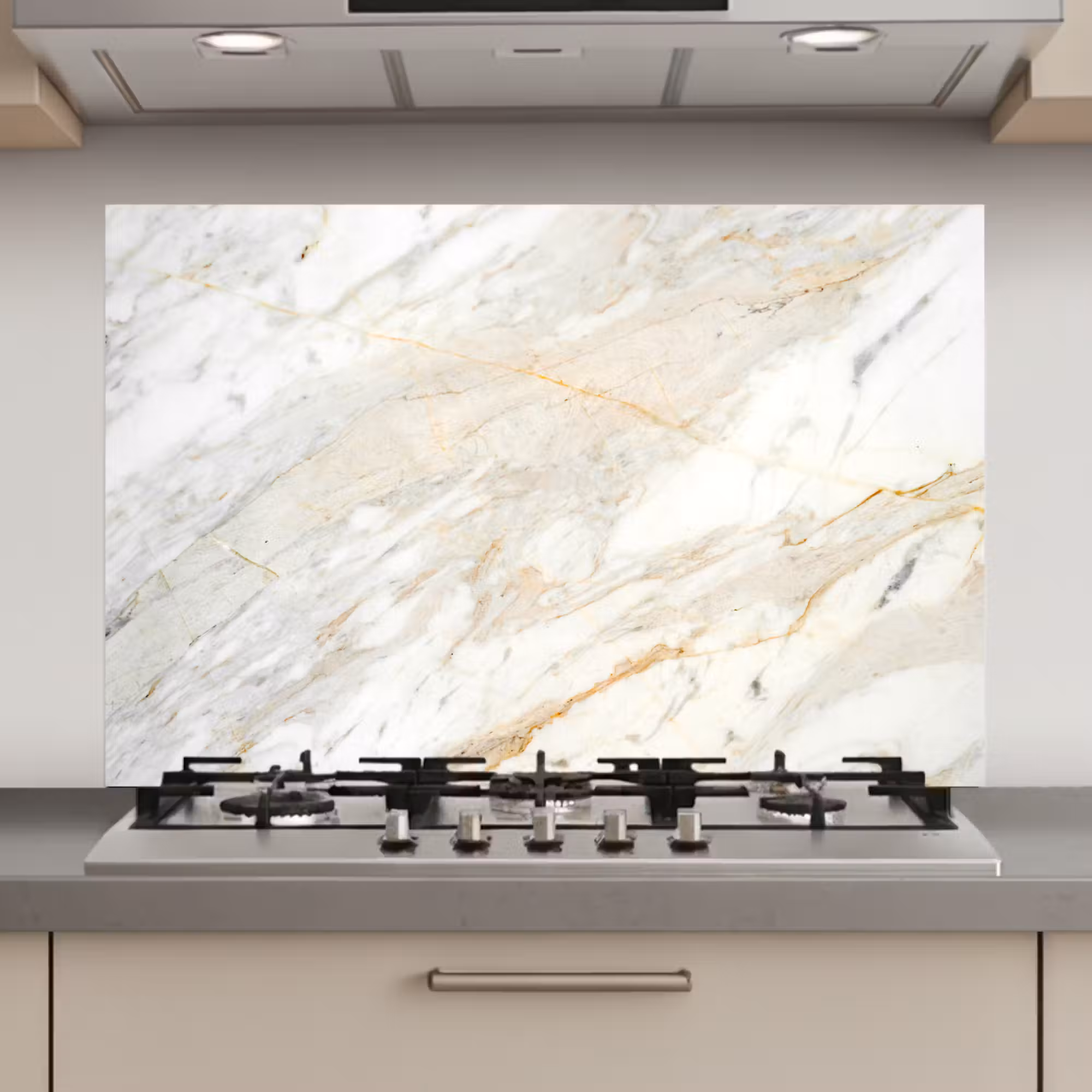 Spatscherm keuken - Zwart-wit foto van marmer
