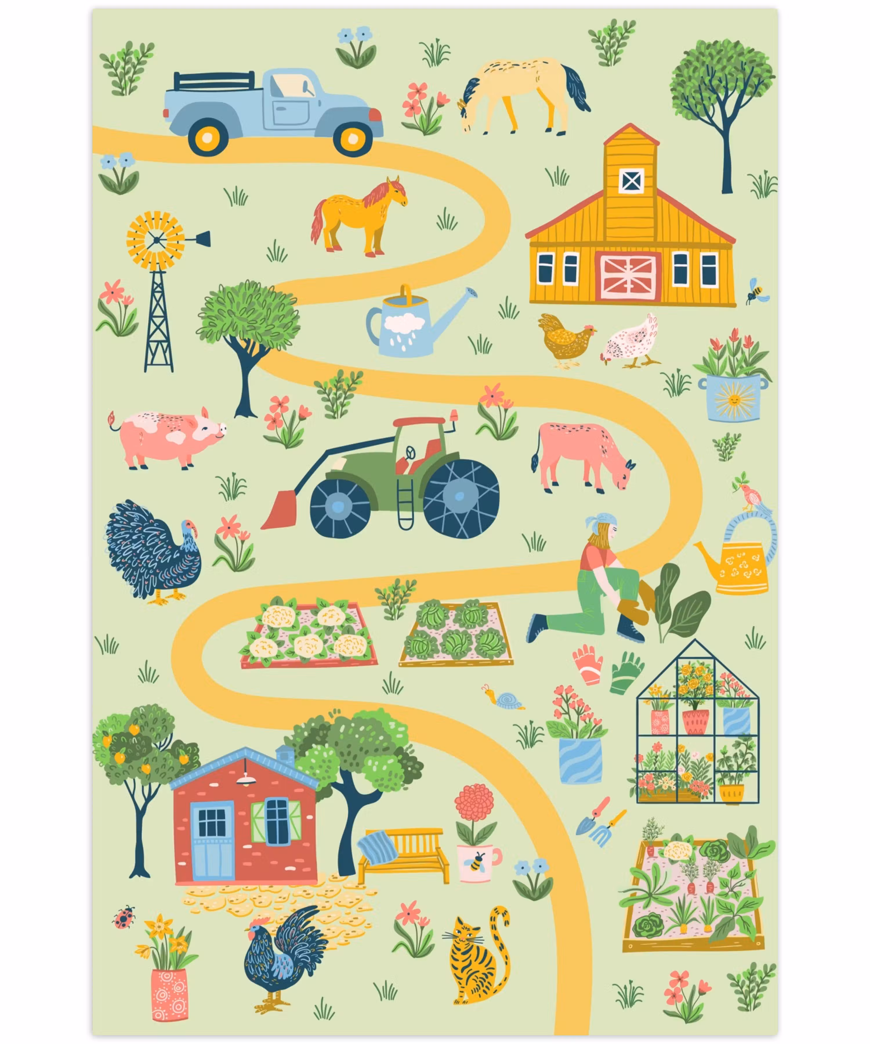 Speelkleed - Speelmat - Boerderij - Tuin speelparadijs