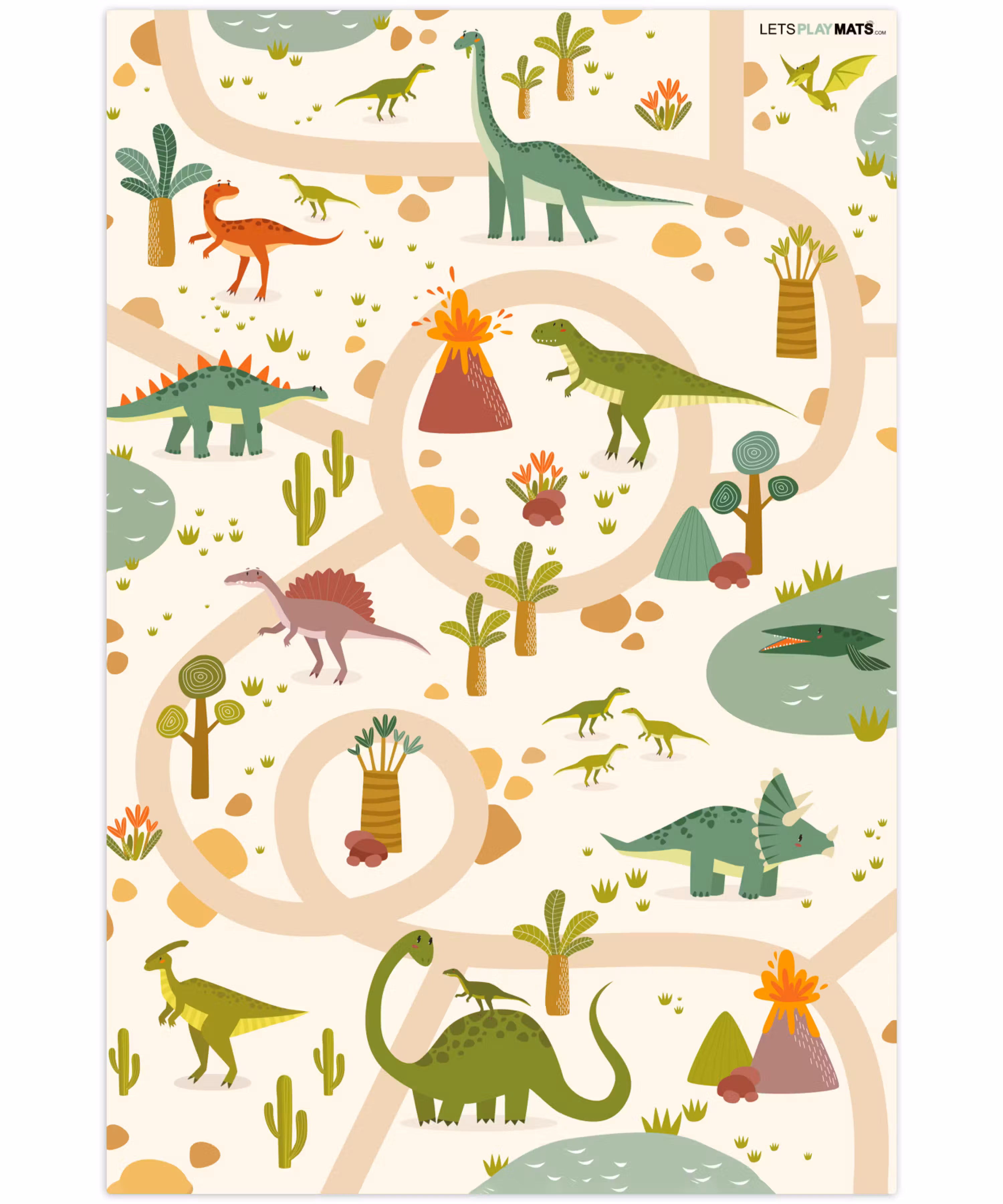 Speelkleed - Dino - Groen - Natuur - Kinderen - Design
