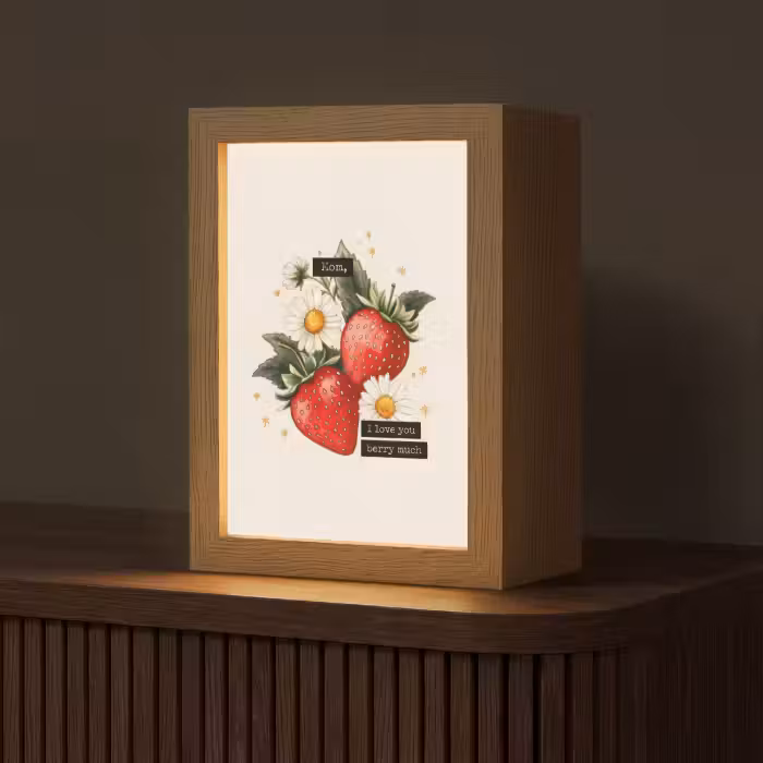 Tafellamp - Aardbeien - Madeliefjes - Quote - Sterretjes