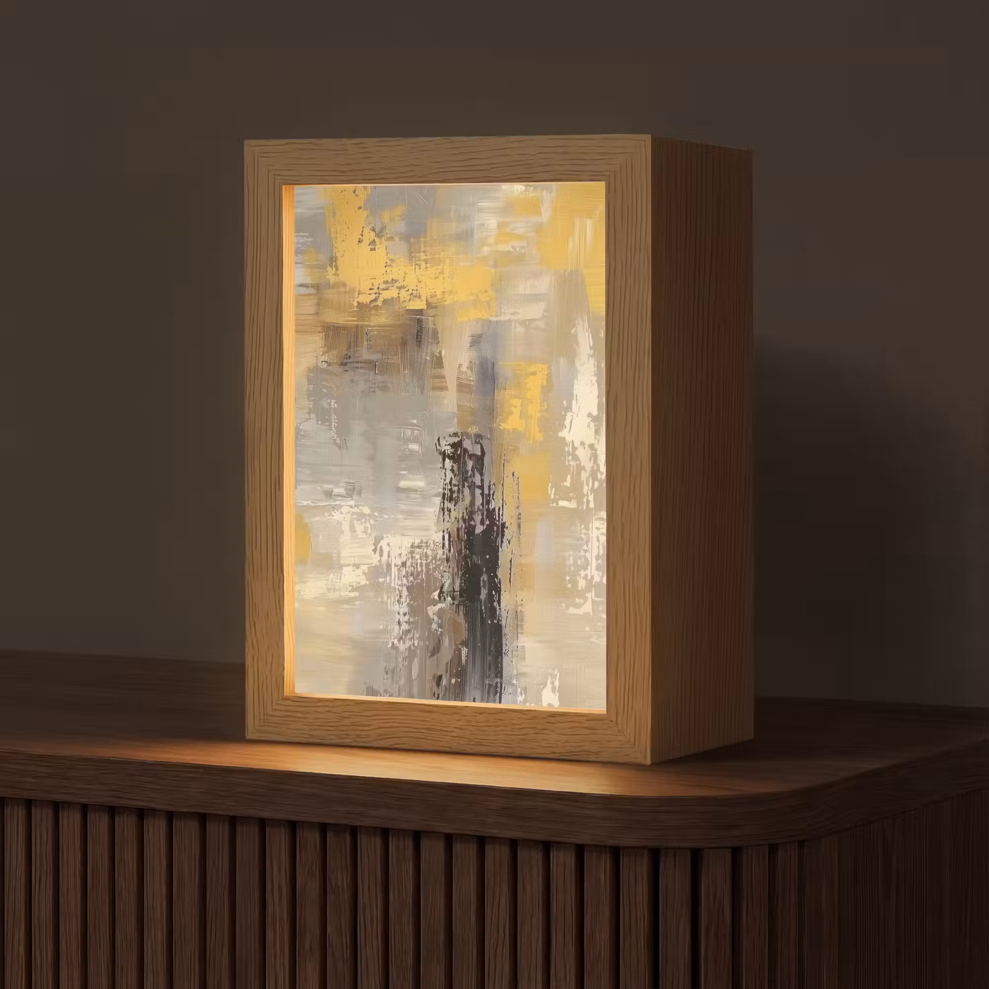 Tafellamp - Abstract - Geel - Modern - Beige