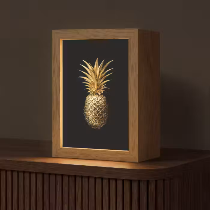 Tafellamp - Ananas - Zwart - Goud - Luxe