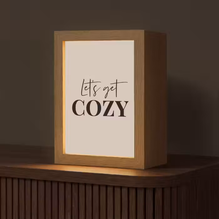 Tafellamp - Beige - Winter - Quote - Cozy