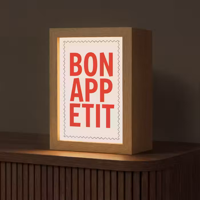 Tafellamp - Blokletters - Rood - Kartelrand